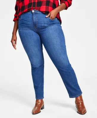 Style & Co Plus High-Rise Straight Jeans, Created for Macy's