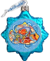 Designocracy Under the Sea Mercury Holiday Ornaments, Set of 3