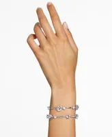 Swarovski Crystal Double-Row Bangle Bracelet