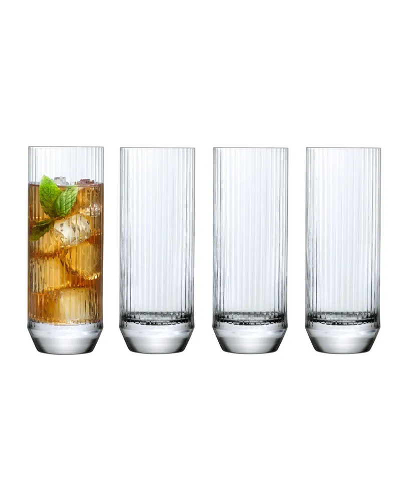 Nude Glass 14.5 oz. Big Top Highball Glasses, Set of 4