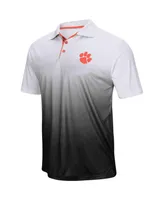 Men's Colosseum Gray Clemson Tigers Magic Team Logo Polo Shirt