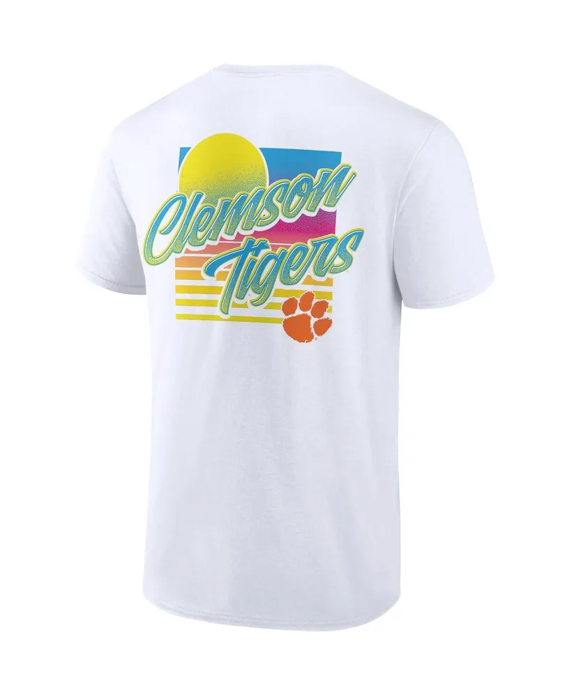 Men's Fanatics White Clemson Tigers High Hurdles T-shirt