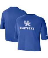 Women's Nike Royal Kentucky Wildcats Crop Performance T-shirt