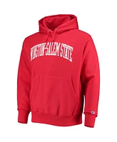 Men's Champion Red Winston-Salem State Rams Tall Arch Pullover Hoodie
