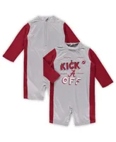 Toddler Girls Gray, Crimson Alabama Tide Wave Runner Wetsuit