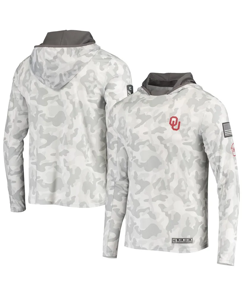 Men's Colosseum Arctic Camo Oklahoma Sooners Oht Military-Inspired Appreciation Long Sleeve Hoodie Top