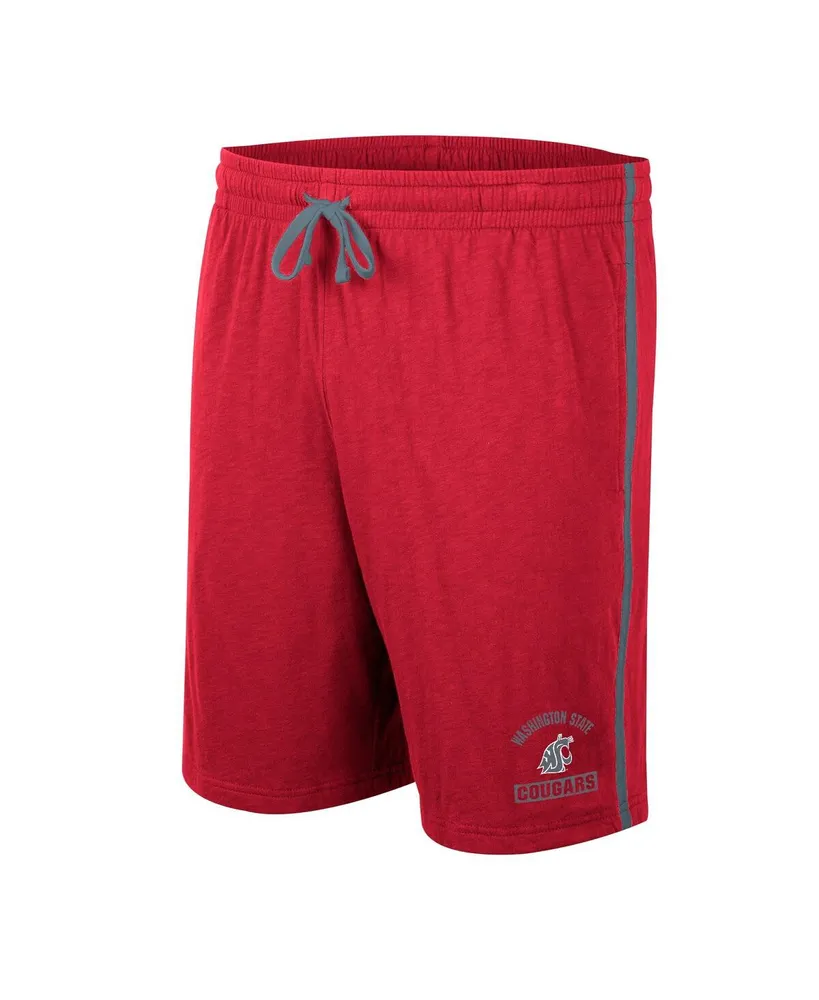 Men's Colosseum Crimson Washington State Cougars Thunder Slub Shorts