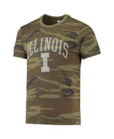 Men's Alternative Apparel Camo Illinois Fighting Illini Arch Logo Tri-Blend T-shirt