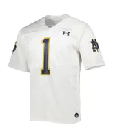 Men's Under Armour #1 White Notre Dame Fighting Irish Team Wordmark Replica Football Jersey