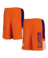 Big Boys Orange Clemson Tigers Lateral Mesh Performance Shorts