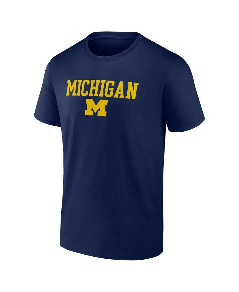 Men's Fanatics Navy Michigan Wolverines Game Day 2-Hit T-shirt
