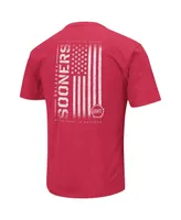 Men's Colosseum Crimson Oklahoma Sooners Oht Military-Inspired Appreciation Flag 2.0 T-shirt