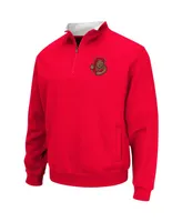 Men's Colosseum Red Cornell Big Tortugas Logo Quarter-Zip Jacket