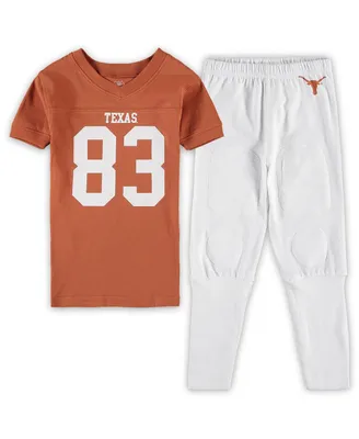 Preschool Boys and Girls Wes & Willy Texas Orange Longhorns Football Pajama Set