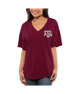 Women's Maroon Texas A&M Aggies Spirit Jersey Oversized T-shirt