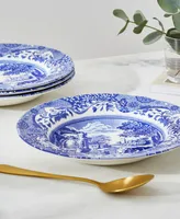 Spode Blue Italian Rim Soup Bowl Set/4