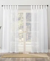 No. 918 Amina Open Weave Indoor/Outdoor Sheer Tab Top Curtain Panel