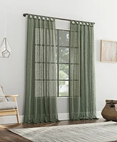 Archaeo Tansy Burlap Weave Tab Top Curtain Panel