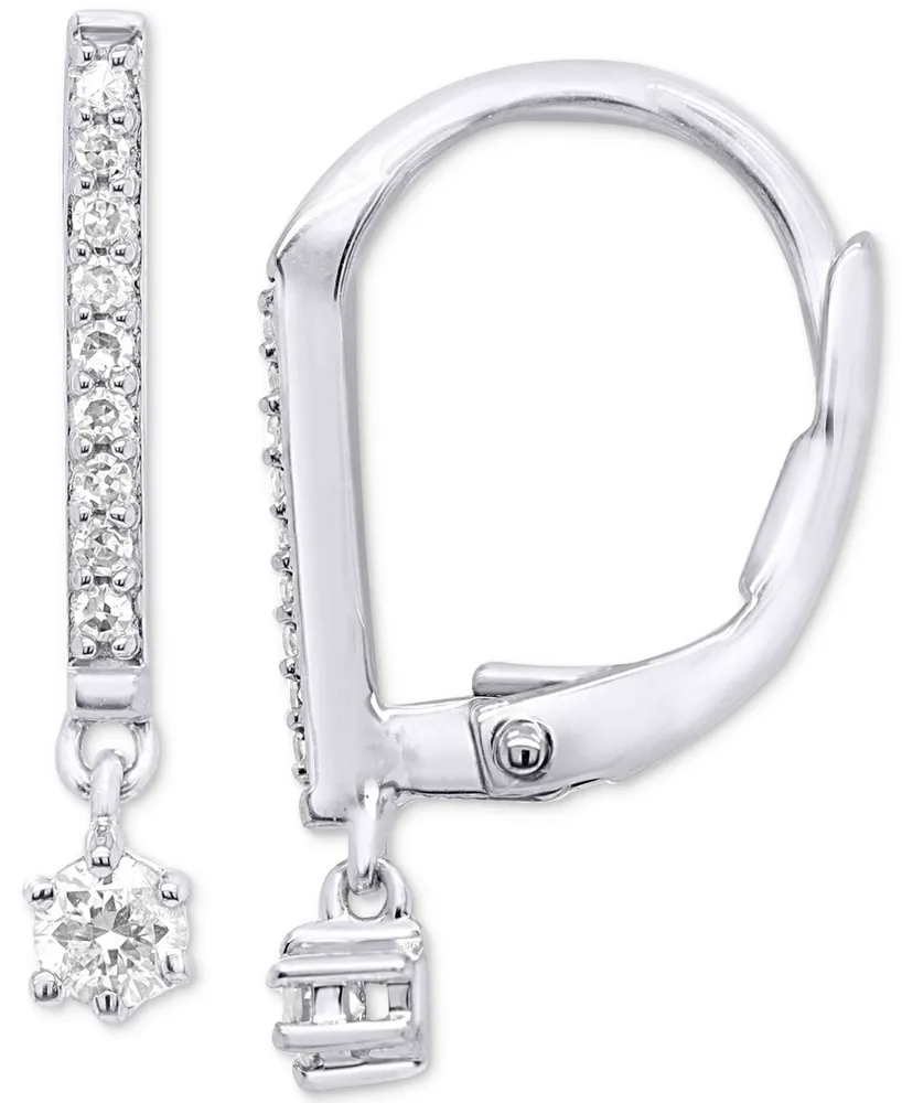 Forever Grown Diamonds Lab-Created Diamond Dangle Earrings (1/6 ct. t.w.) Sterling Silver or 14K Gold-Plated