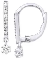 Forever Grown Diamonds Lab-Created Diamond Dangle Earrings (1/6 ct. t.w.) Sterling Silver or 14K Gold-Plated