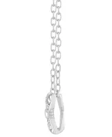 Forever Grown Diamonds Lab-Created Diamond Flower 18" Pendant Necklace (3/8 ct. t.w.) in Sterling Silver