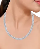 Badgley Mischka Lab Grown Diamond Link 17-1/2" Necklace (15 ct. t.w.) in 14k White Gold