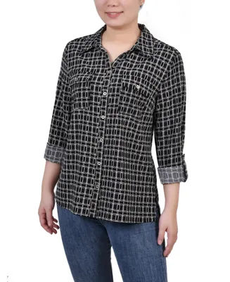 Women's 3/4 Roll Tab Shirt with Pockets