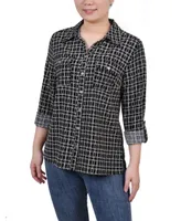Women's 3/4 Roll Tab Shirt with Pockets