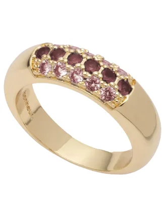 Bonheur Jewelry Addison Pink Red Crystal Band Ring