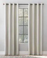 Textured Linen Blend Total Blackout Grommet Top Curtain