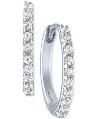Forever Grown Diamonds Lab-Created Diamond Extra Small Hoop Earrings (1/10 ct. t.w.) 10k White or Yellow Gold