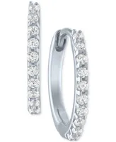 Forever Grown Diamonds Lab-Created Diamond Extra Small Hoop Earrings (1/10 ct. t.w.) 10k White or Yellow Gold