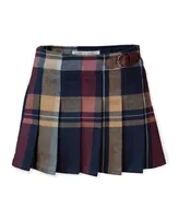 Hope & Henry Baby Girls Pleated Skirt with Buckle Detail