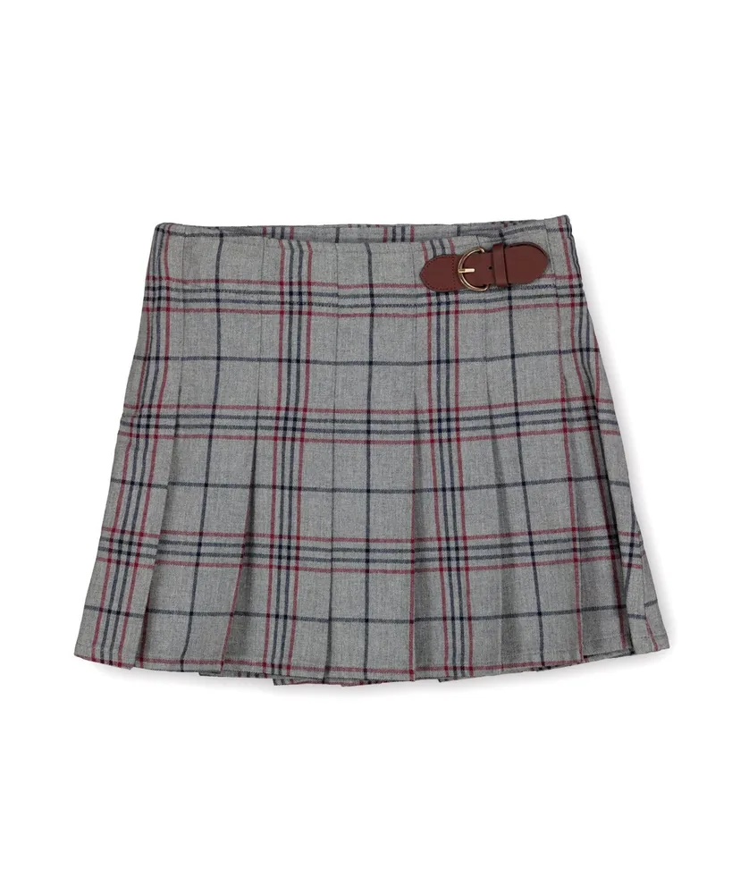 Hope & Henry Baby Girls Pleated Skirt with Buckle Detail