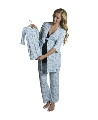 Everly Grey Laina Jersey Long Sleeve Maternity/Nursing Pajamas