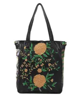 Old Trend Women's Flora Soul Hand-Embroidery Tote Bag