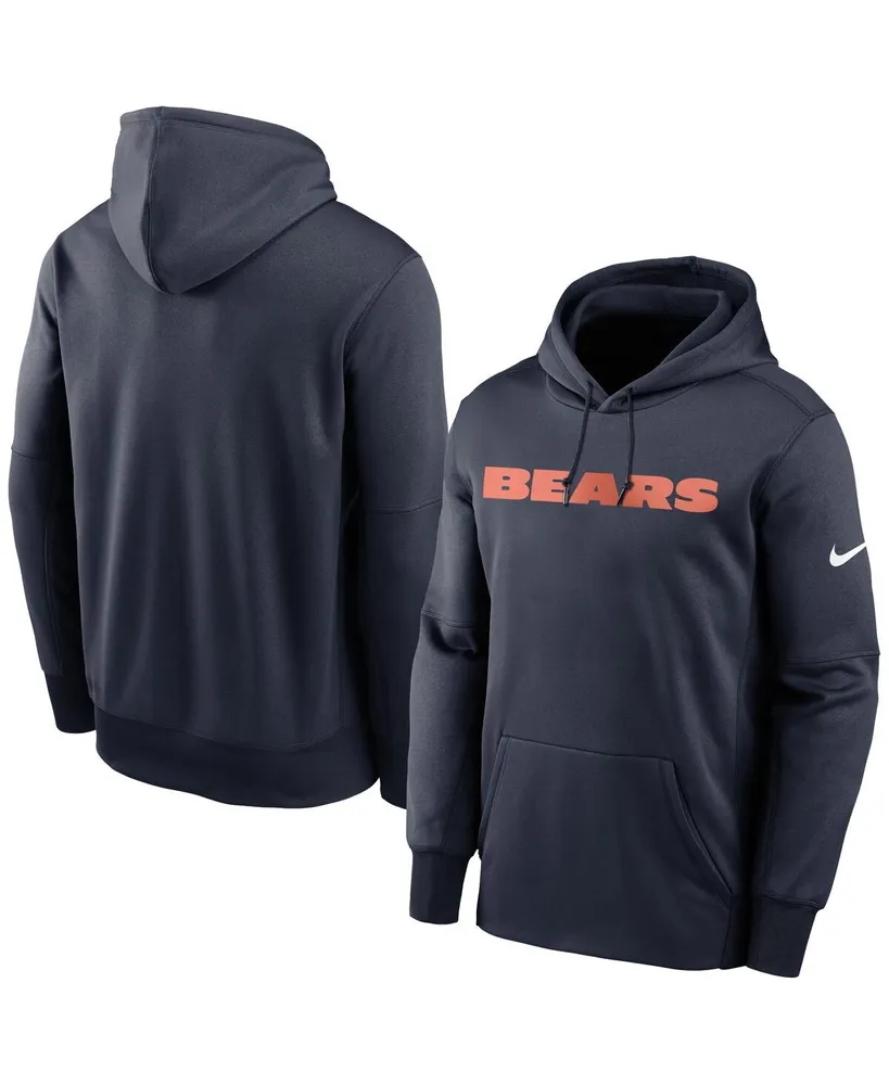 Men's Nike Navy Chicago Bears Fan Gear Wordmark Performance Pullover Hoodie