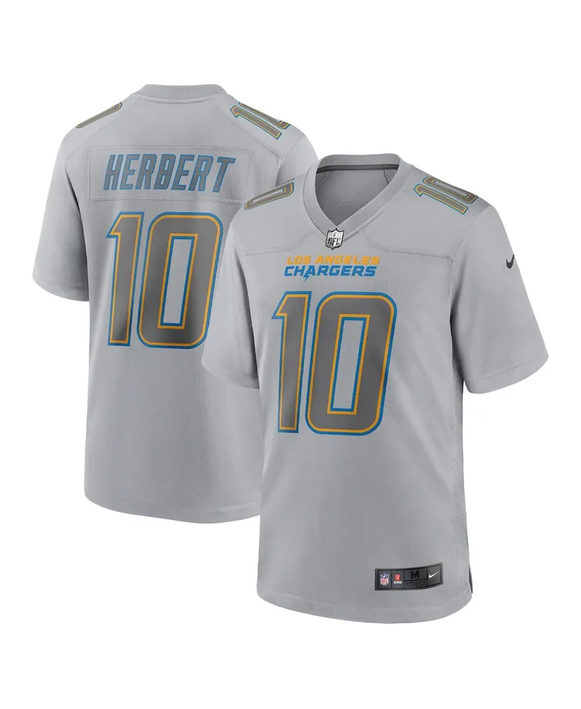 Men's Nike Justin Herbert Gray Los Angeles Chargers Atmosphere Fashion Game Jersey