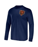 Men's Nfl x Darius Rucker Collection by Fanatics Navy Chicago Bears Team Long Sleeve T-shirt