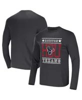 Men's Nfl x Darius Rucker Collection by Fanatics Heathered Charcoal Houston Texans Long Sleeve T-shirt