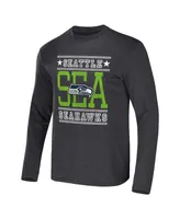 Men's Nfl x Darius Rucker Collection by Fanatics Heathered Charcoal Seattle Seahawks Long Sleeve T-shirt