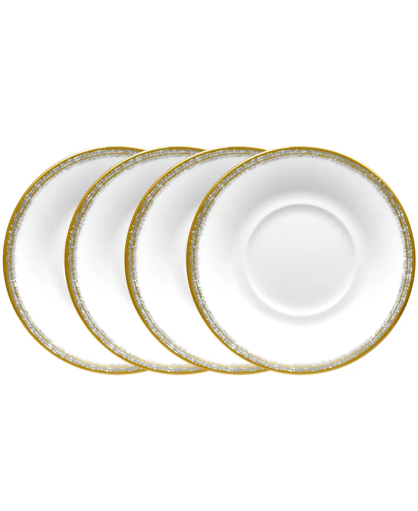 Noritake Haku Set of 4 Saucers, Service For 4