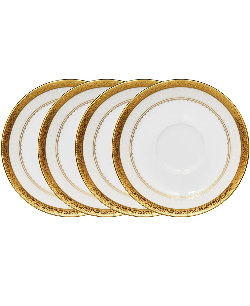 Noritake Odessa Gold Set of 4 Saucers, Service For 4