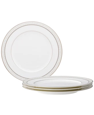 Noritake Montvale Platinum Set of 4 Dinner Plates, Service For 4