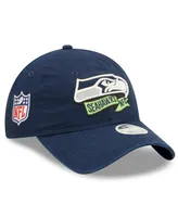 Women's New Era College Navy Seattle Seahawks 2022 Sideline Adjustable 9TWENTY Hat