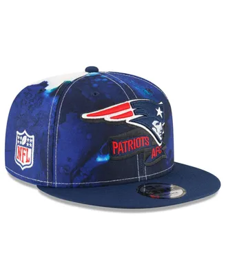 Men's New Era Navy New England Patriots 2022 Sideline 9FIFTY Ink Dye Snapback Hat