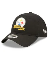 Little Boys New Era Black Pittsburgh Steelers 2022 Sideline 9TWENTY Adjustable Hat