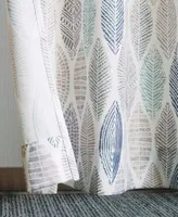 No. 918 Mikko Leaf Print Semi Sheer Grommet Curtain Panel Collection