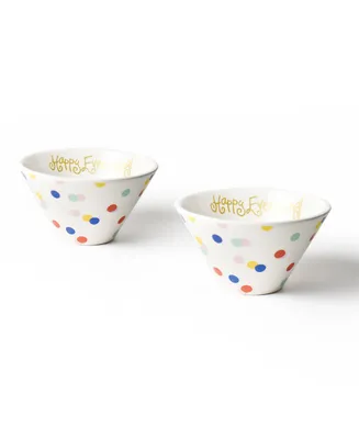 Happy Everything by Laura Johnson Happy Dot Mod Small Bowl, Set of 2