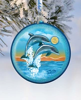 G.DeBrekht Dolphin's Fly Holiday Ornament